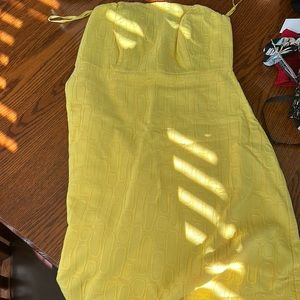 The Limited, yellow above the knee dress